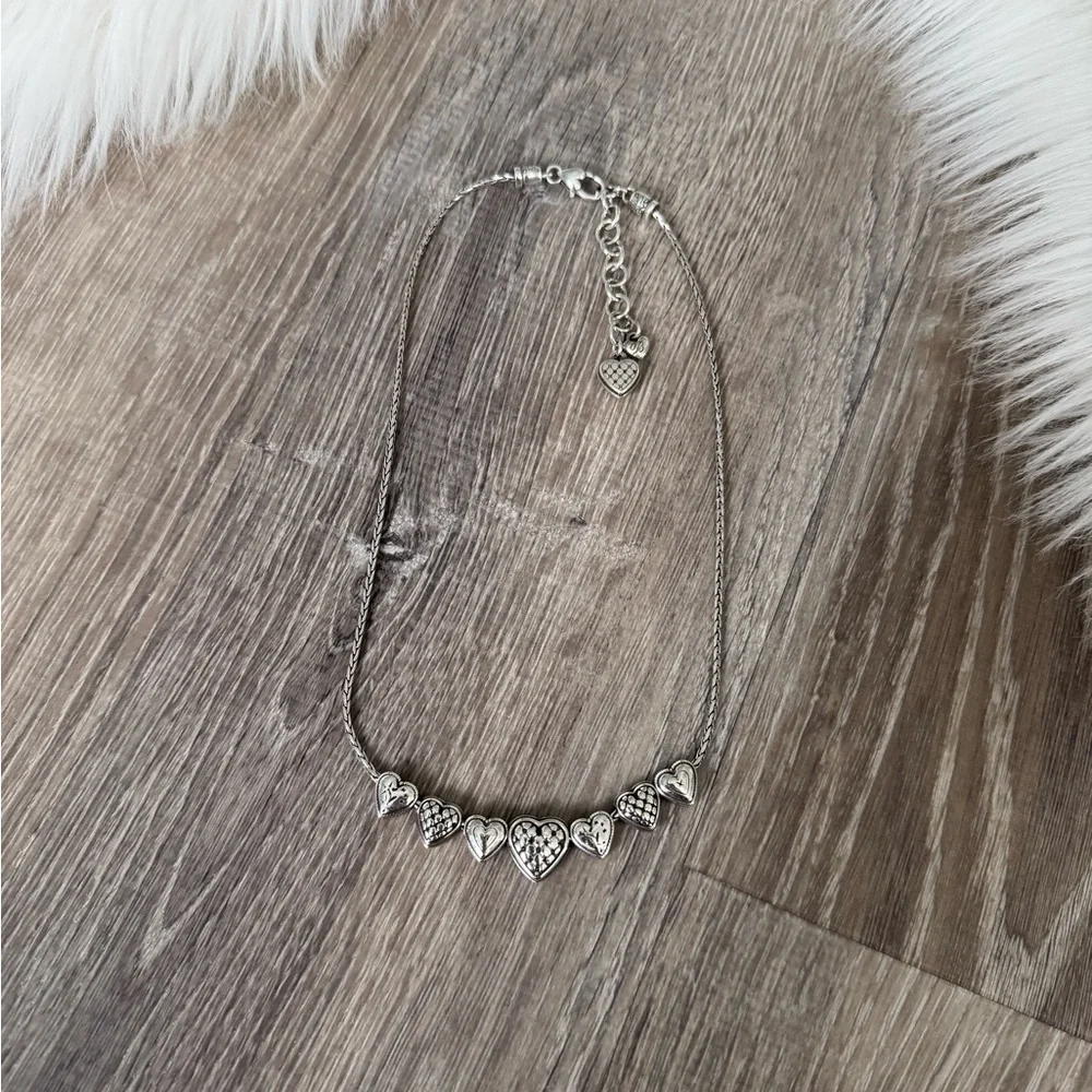 💓BRIGHTON “Enchanted Hearts” Reversible Sliding Hearts Necklace Retired Vintage - Picture 6 of 6